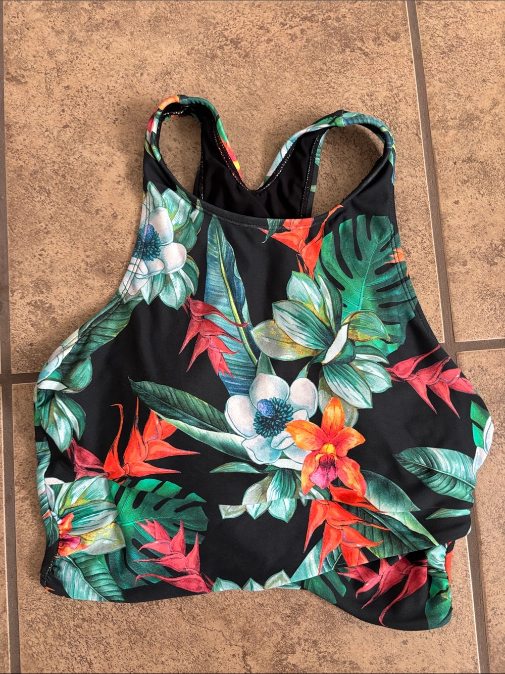 Next Floral Swim Top with Built in Bra
